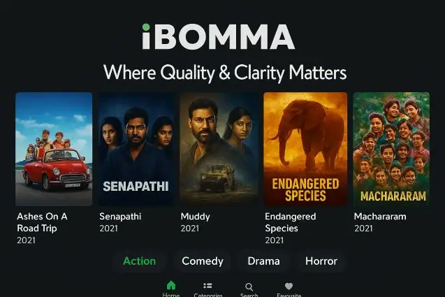 iBomma App Telugu movies mobile screen